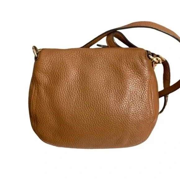 Michael kors brown leather mini flap crossbody bag so cute!